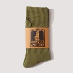 Socks|Service Works Salt + Pepper Socks - Olive