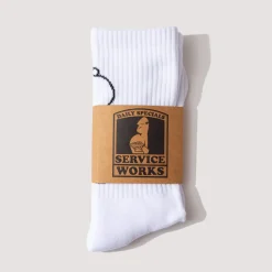 Socks|Service Works Salt + Pepper Socks - White
