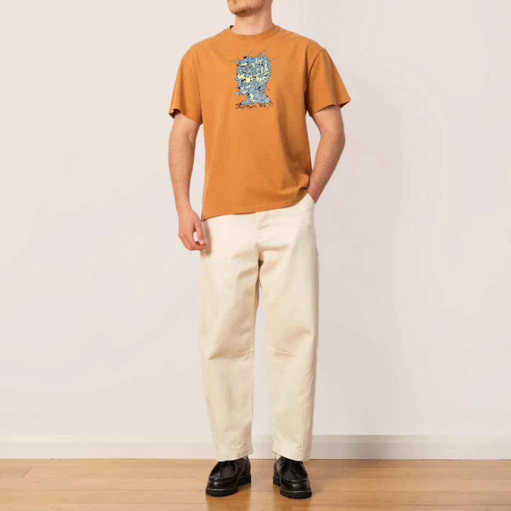 T-Shirts|Brain Dead Scrambled Head T-Shirt - Cumin