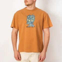 T-Shirts|Brain Dead Scrambled Head T-Shirt - Cumin