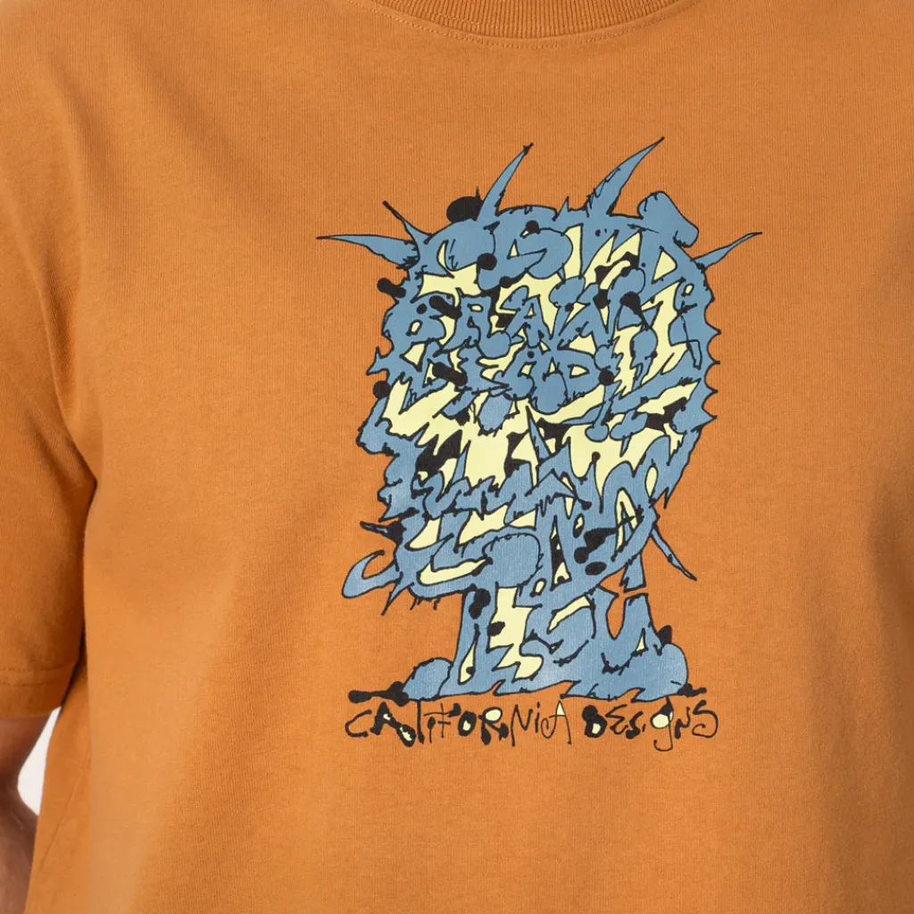 T-Shirts|Brain Dead Scrambled Head T-Shirt - Cumin