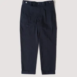Trousers|Beams Plus Seersucker Ivy Trousers - Navy