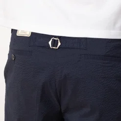 Trousers|Beams Plus Seersucker Ivy Trousers - Navy
