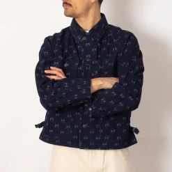 Jackets|Needles Short Coverall Jacket Printed Kasuri - Papillon