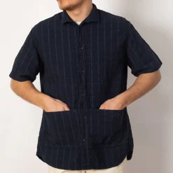 Shirts|Tender Co. Short Sleeve Flipped Collar Shirt - Hadal Blue