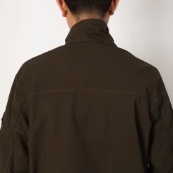 Jackets|Stone Island Short Stand Collar Jacket - Military Green