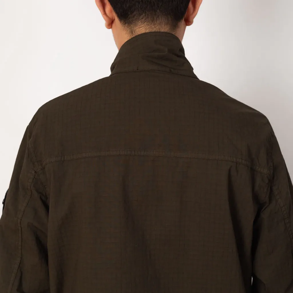 Jackets|Stone Island Short Stand Collar Jacket - Military Green