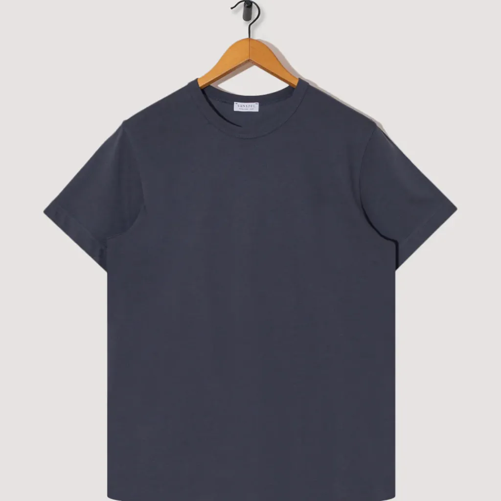 T-Shirts|Sunspel Single Jersey T-Shirt - Slate Blue