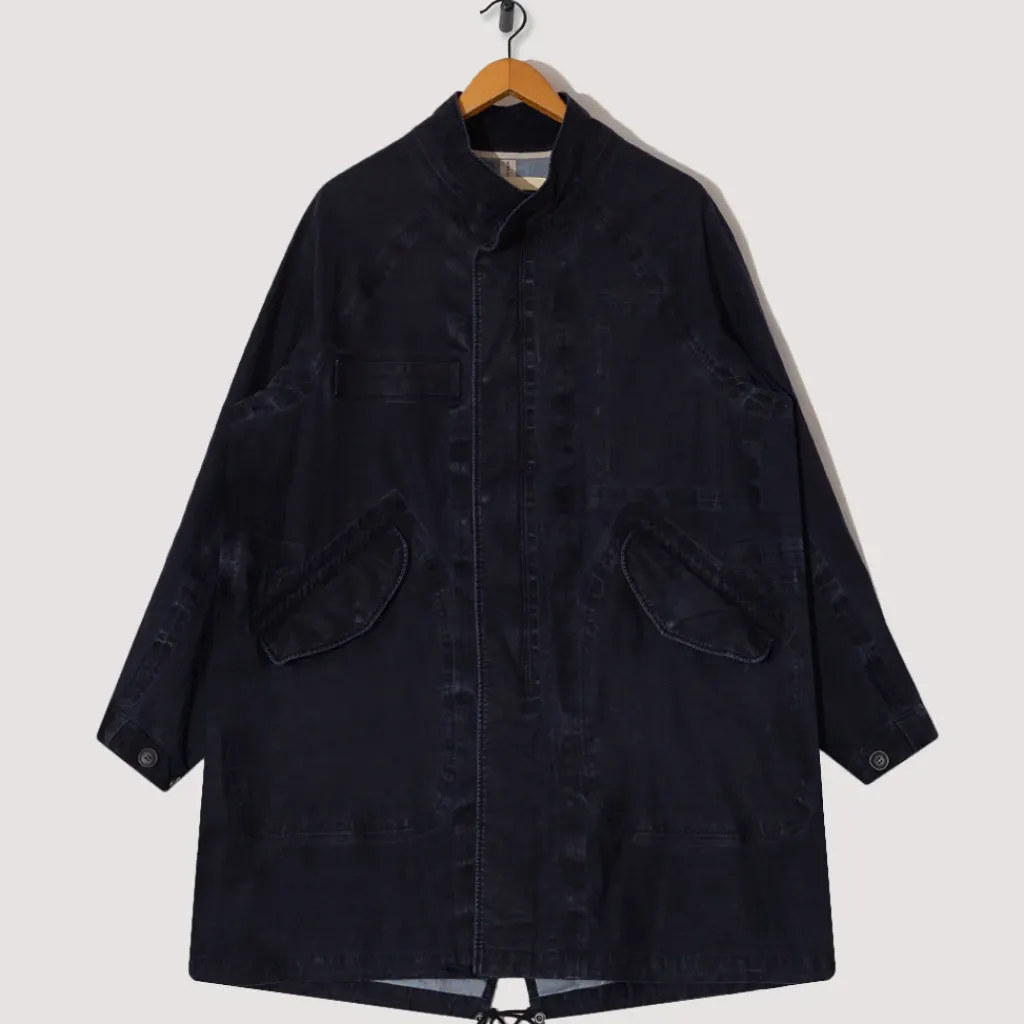 Jackets|Visvim Six-Five Fishtail Parka 3L Damaged - Navy
