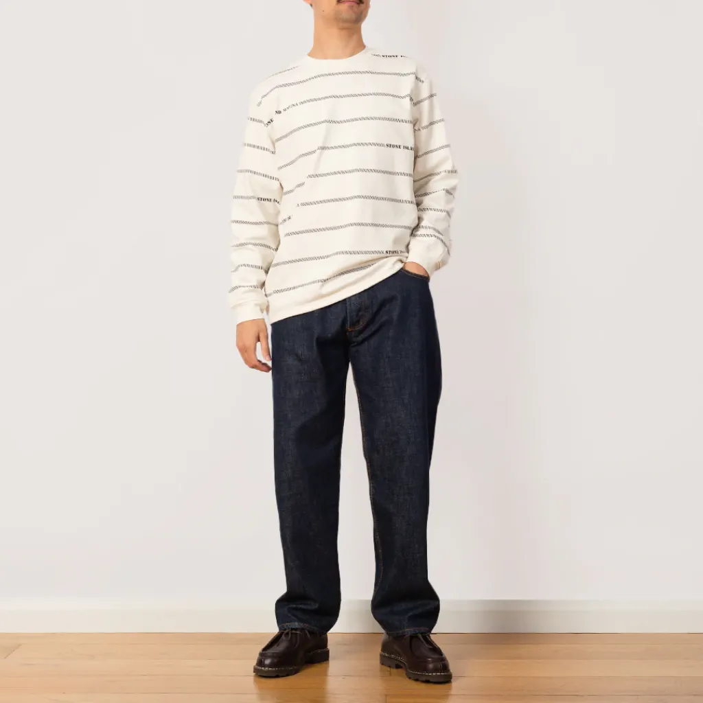 T-Shirts|Stone Island Marina Spell Out Sweatshirt - Ivory (V0093)