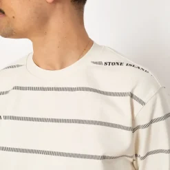 T-Shirts|Stone Island Marina Spell Out Sweatshirt - Ivory (V0093)