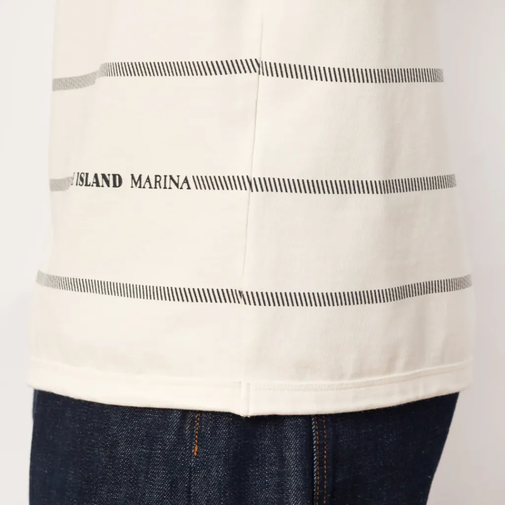 T-Shirts|Stone Island Marina Spell Out Sweatshirt - Ivory (V0093)