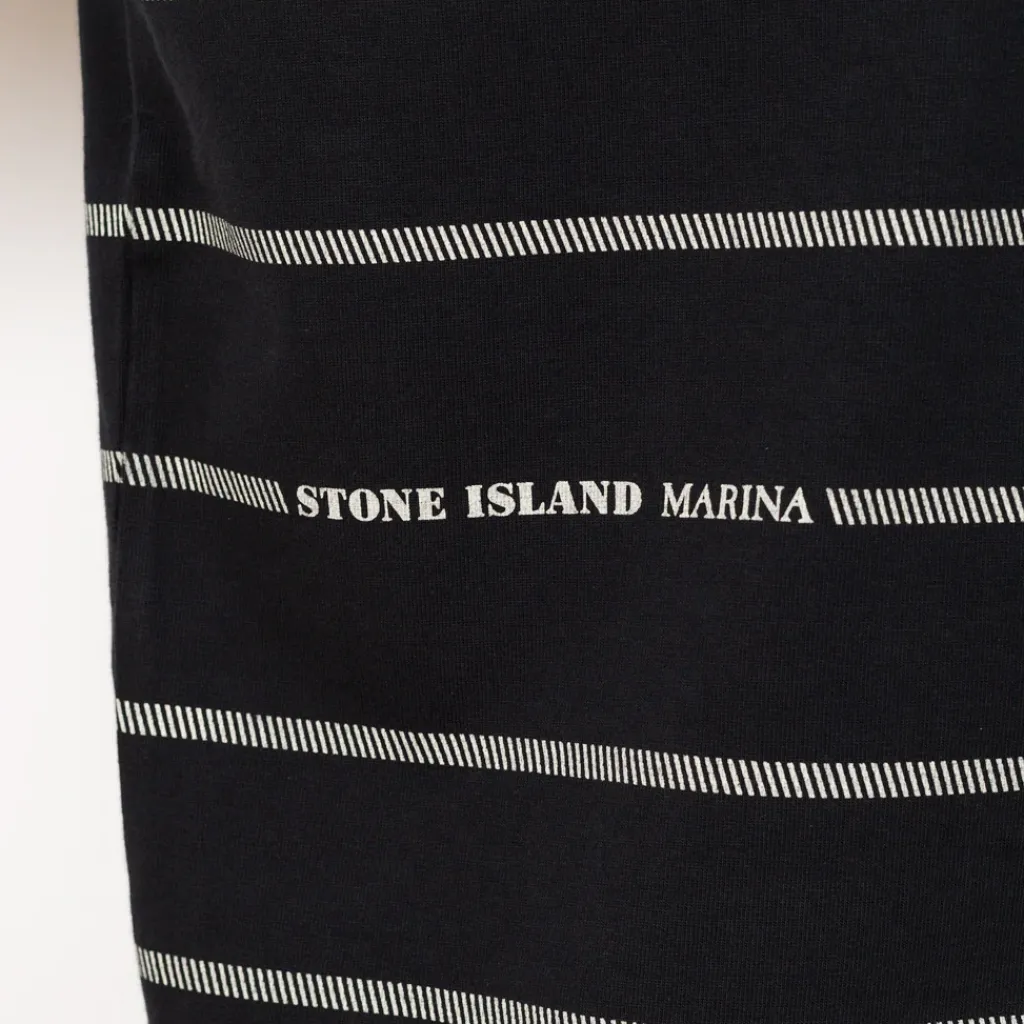 T-Shirts|Stone Island Marina Spell Out Sweatshirt - Navy Blue (V0020)