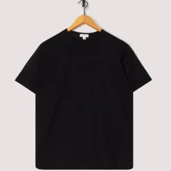 T-Shirts|Sunspel S/S Crew Neck T-Shirt - Black
