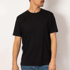 T-Shirts|Sunspel S/S Crew Neck T-Shirt - Black