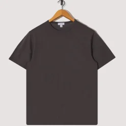 T-Shirts|Sunspel S/S Crew Neck T-Shirt - Charcoal