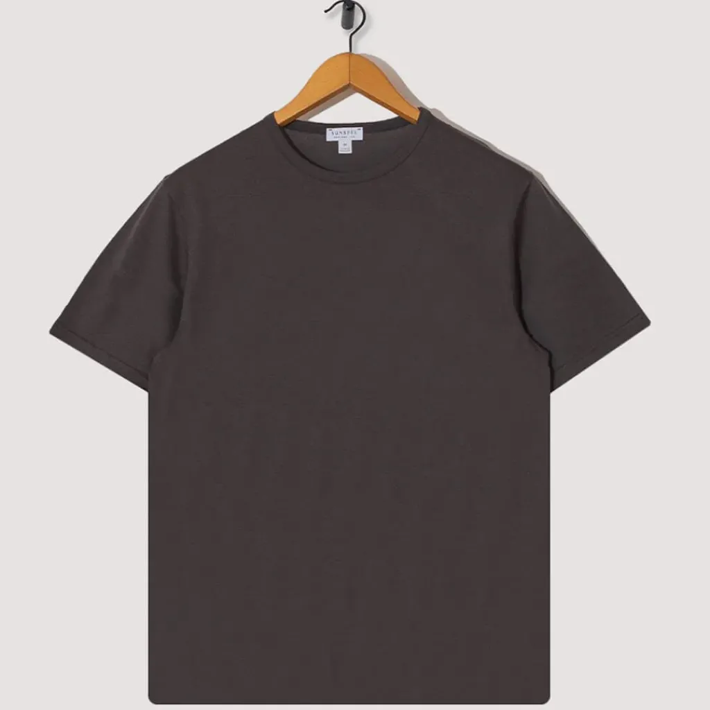 T-Shirts|Sunspel S/S Crew Neck T-Shirt - Charcoal