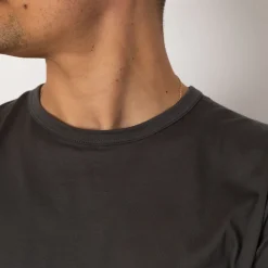 T-Shirts|Sunspel S/S Crew Neck T-Shirt - Charcoal