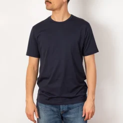 T-Shirts|Sunspel S/S Crew Neck T-Shirt - Navy