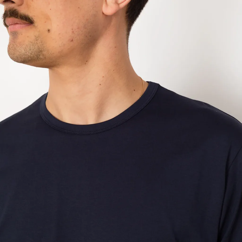 T-Shirts|Sunspel S/S Crew Neck T-Shirt - Navy