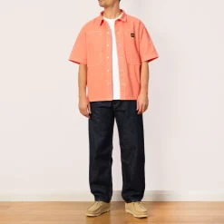 Shirts|Stan Ray S/S Painter Shirt - Washed Red Poplin