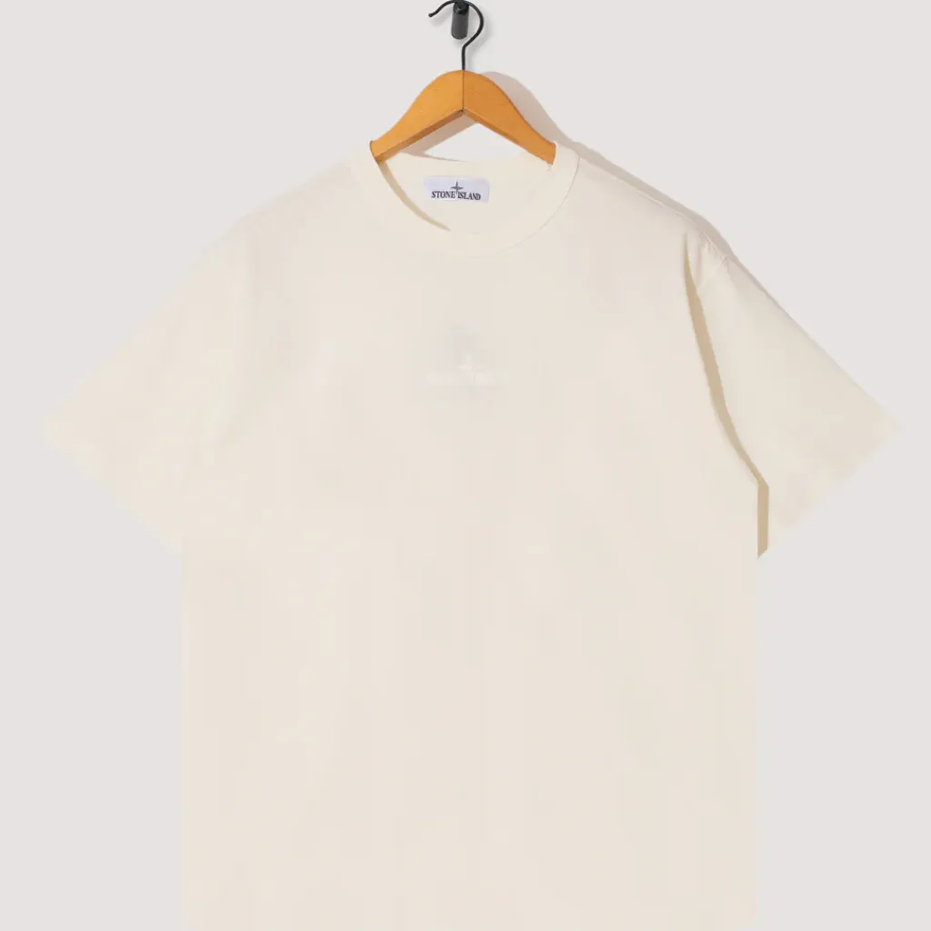 T-Shirts|Stone Island Stitch Logo T-Shirt - Ivory (V0093)