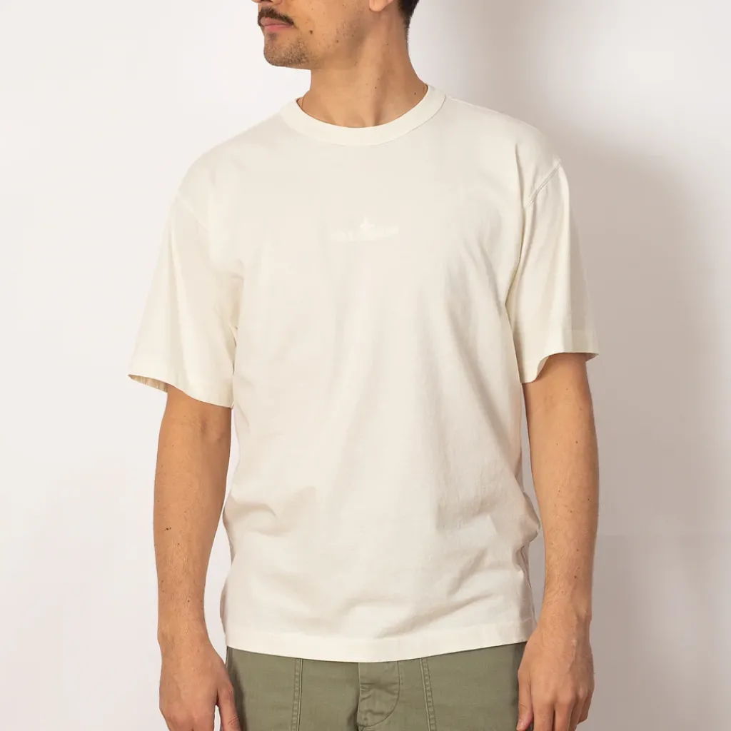 T-Shirts|Stone Island Stitch Logo T-Shirt - Ivory (V0093)