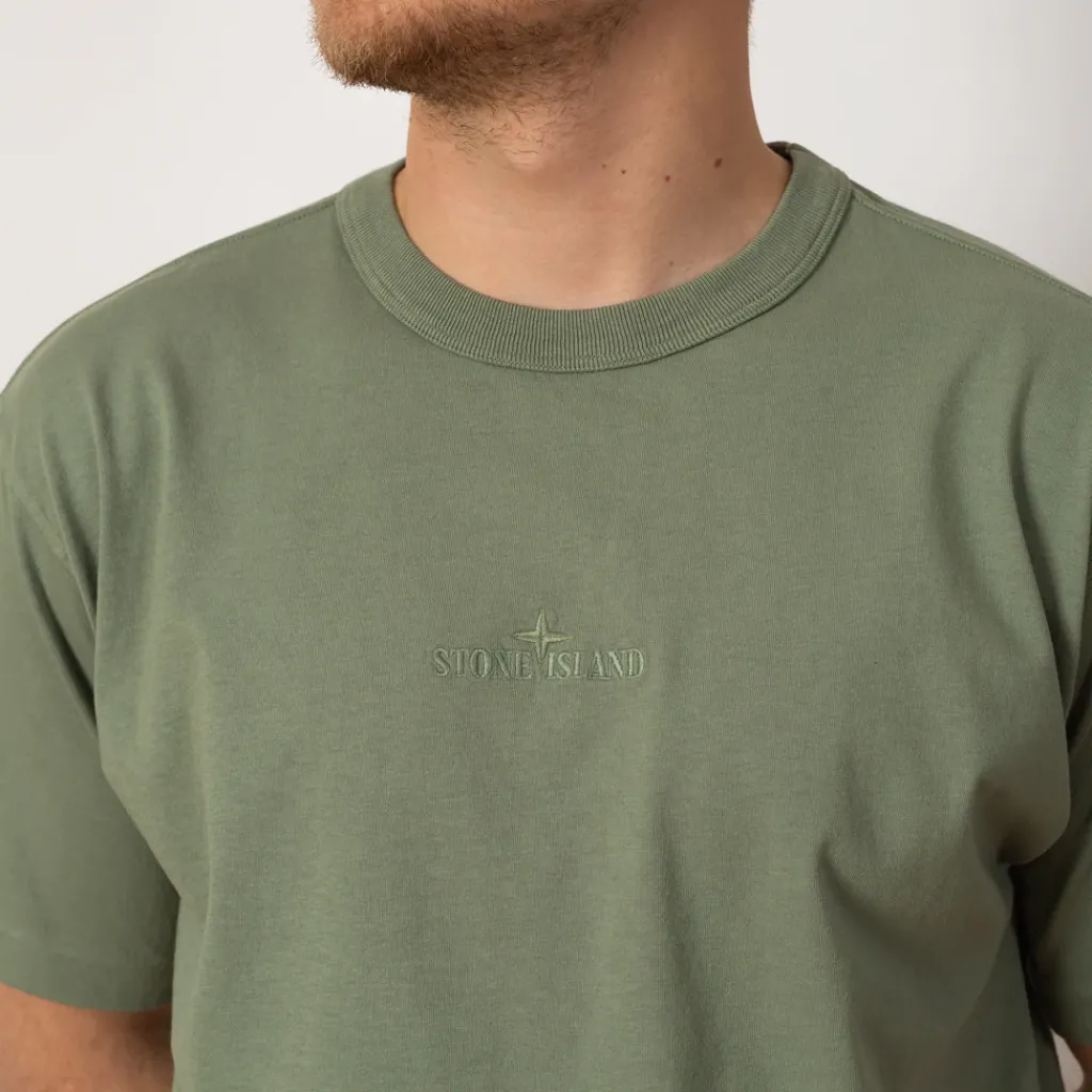 T-Shirts|Stone Island Stitch Logo T-Shirt - Sage (V0055)