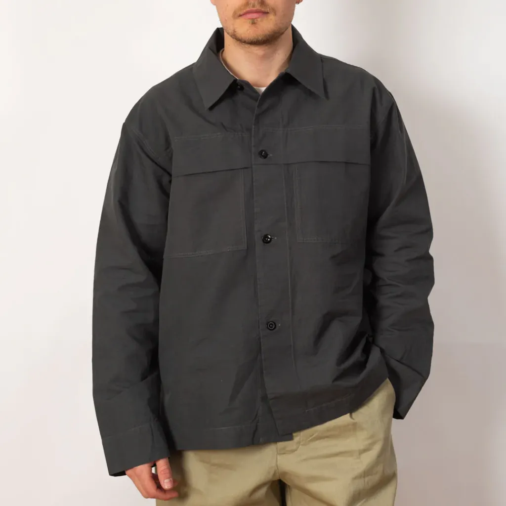 Shirts|MHL By Margaret Howell Storm Flap Shirt - Carbon