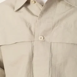 Shirts|MHL By Margaret Howell Storm Flap Shirt - Pale Stone