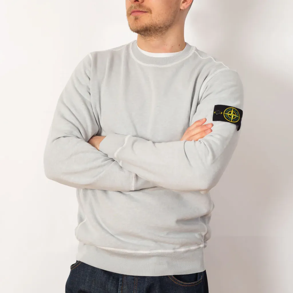 Sweatshirts|Stone Island Sweatshirt - Pearl Grey (V0161)