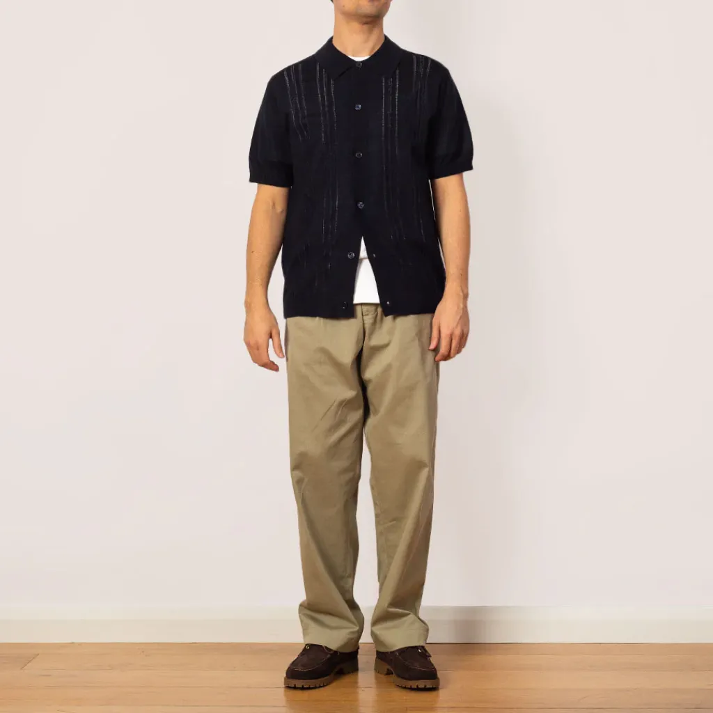Shirts|NN07 Thor S/S Cardigan 6584 - Deep Navy