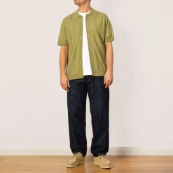 Shirts|NN07 Thor S/S Cardigan 6584 - Evergreen