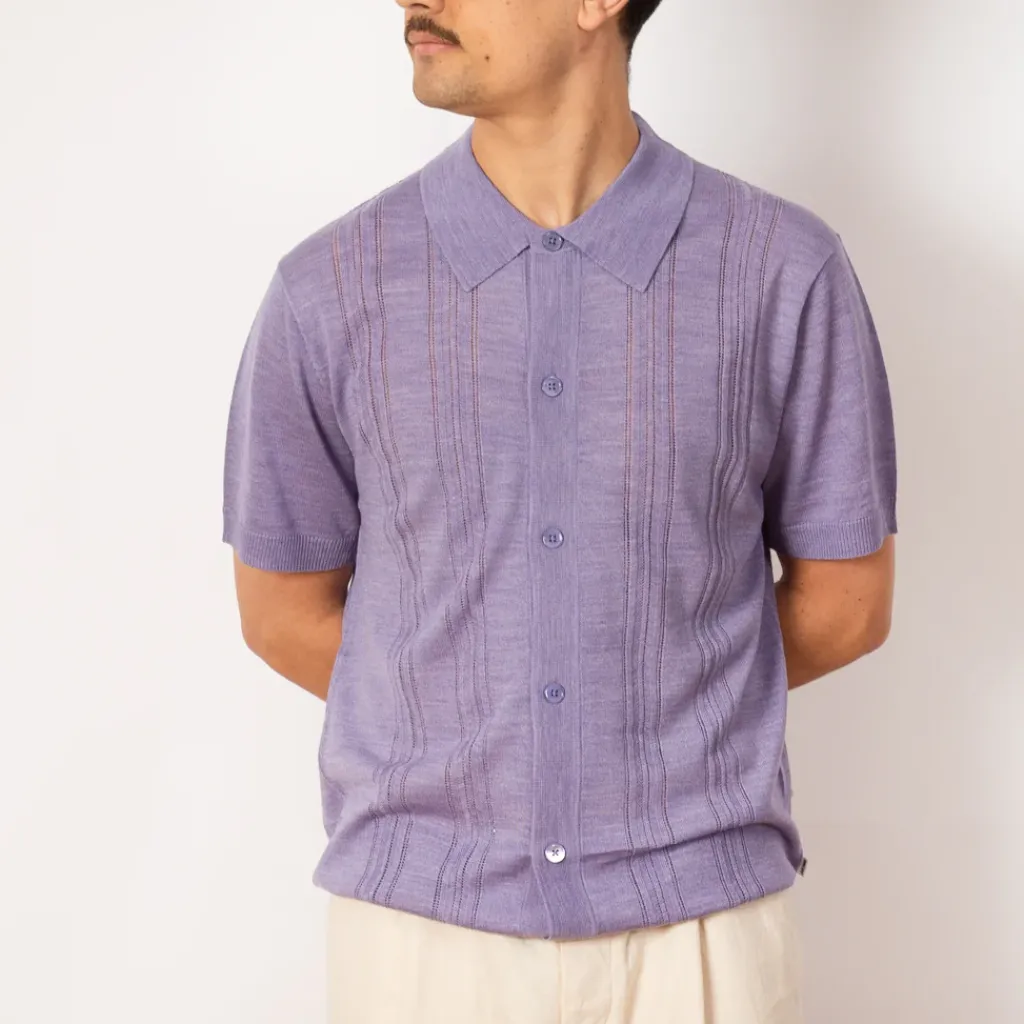 Shirts|NN07 Thor S/S Cardigan 6584 - Violet