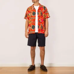 Shirts|Patagonia Tidal Threads Camp Shirt - Wrasse Pollinator Orange