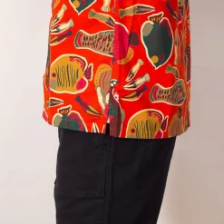 Shirts|Patagonia Tidal Threads Camp Shirt - Wrasse Pollinator Orange