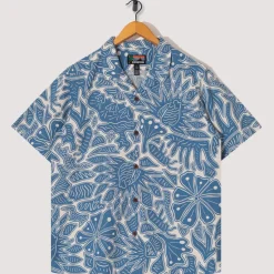 Shirts|Patagonia Tidal Threads Camp Shirt - Bees and Flowers Still Blue