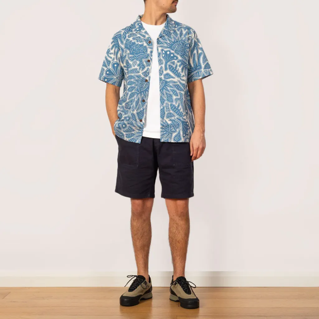 Shirts|Patagonia Tidal Threads Camp Shirt - Bees and Flowers Still Blue