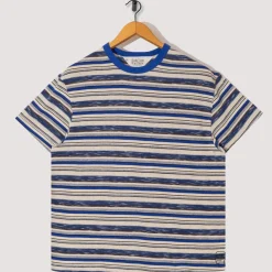 T-Shirts|Brain Dead Toni Stripe T-Shirt - Blue Multi