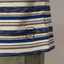 T-Shirts|Brain Dead Toni Stripe T-Shirt - Blue Multi