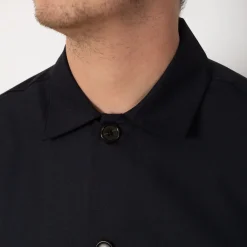 Shirts|Universal Works Travail Overshirt - Navy Tropical Wool