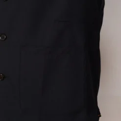 Shirts|Universal Works Travail Overshirt - Navy Tropical Wool