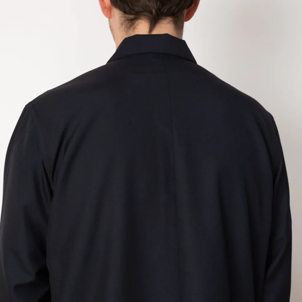 Shirts|Universal Works Travail Overshirt - Navy Tropical Wool