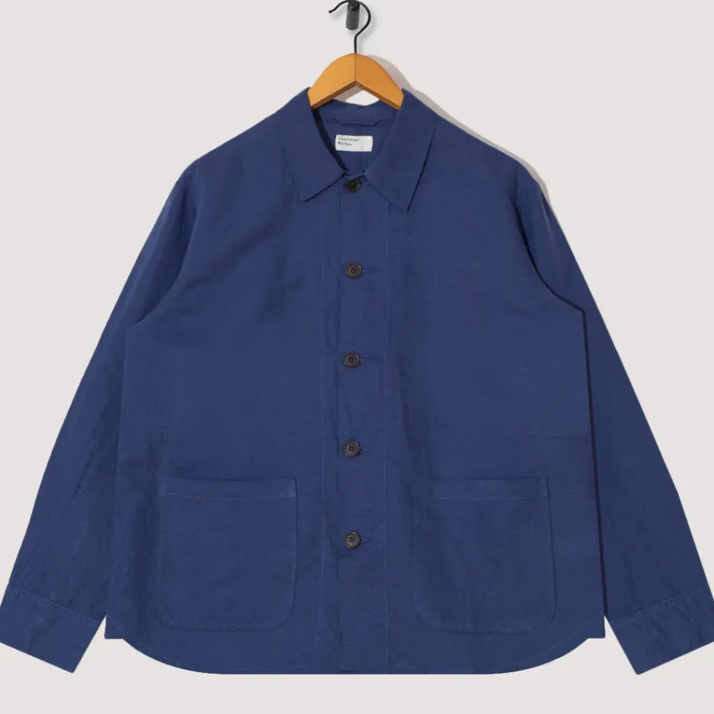 Shirts|Universal Works Travail Shirt - Blue