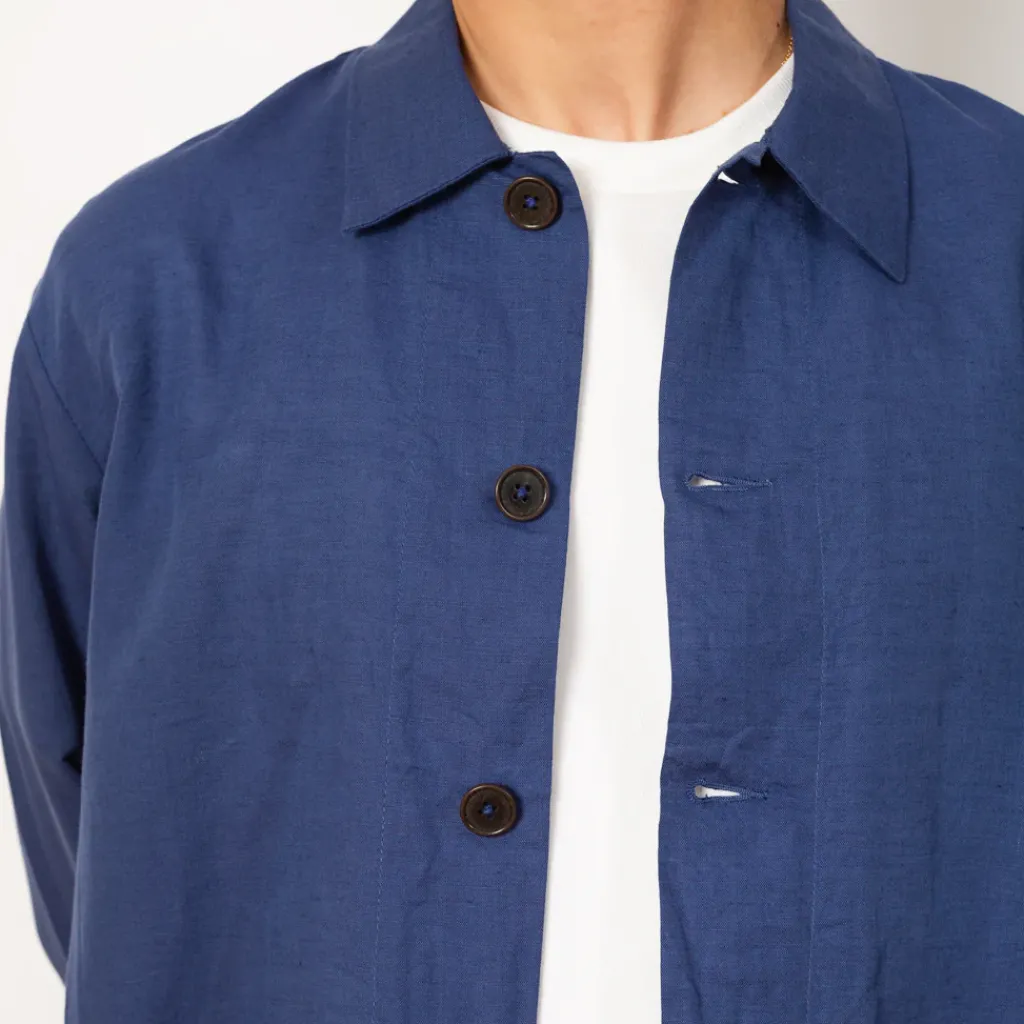 Shirts|Universal Works Travail Shirt - Blue