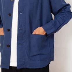 Shirts|Universal Works Travail Shirt - Blue