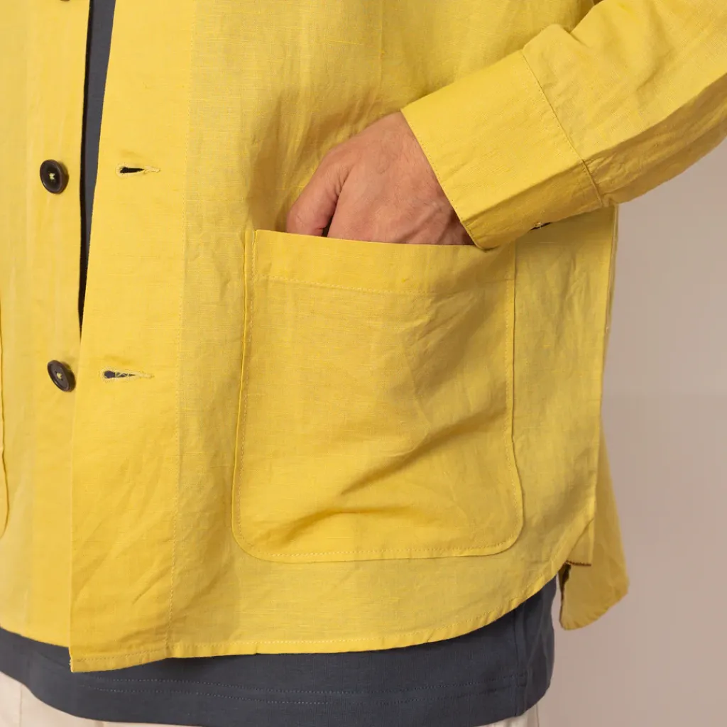 Shirts|Universal Works Travail Shirt - Lemon