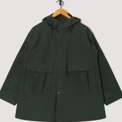 Jackets|Ends and Means Travel Half Parka - Woods Green