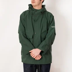 Jackets|Ends and Means Travel Half Parka - Woods Green