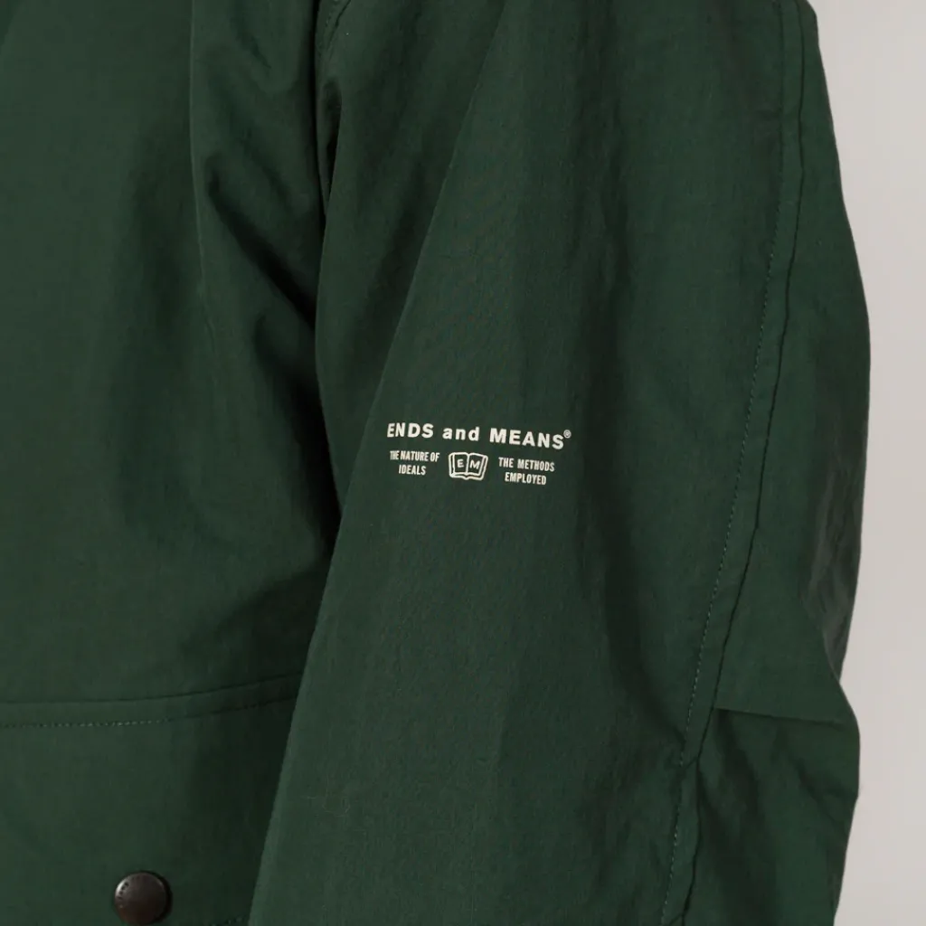 Jackets|Ends and Means Travel Half Parka - Woods Green